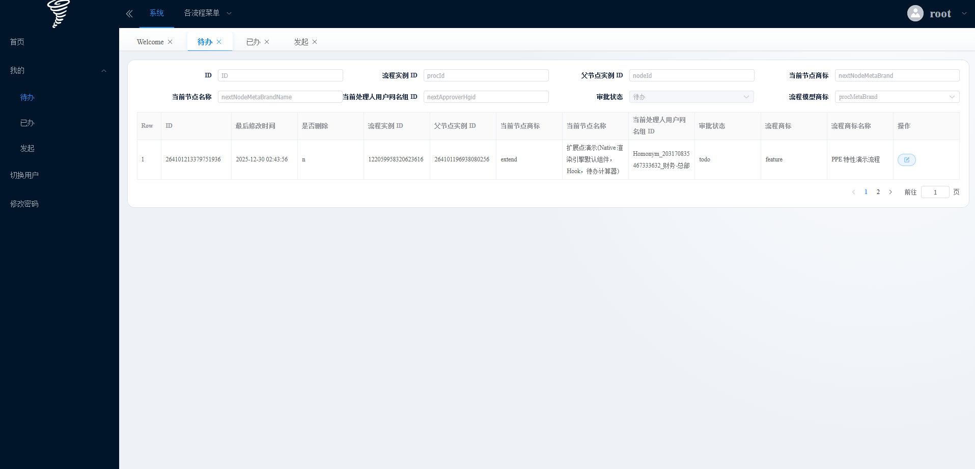 BPM 待办事项列表